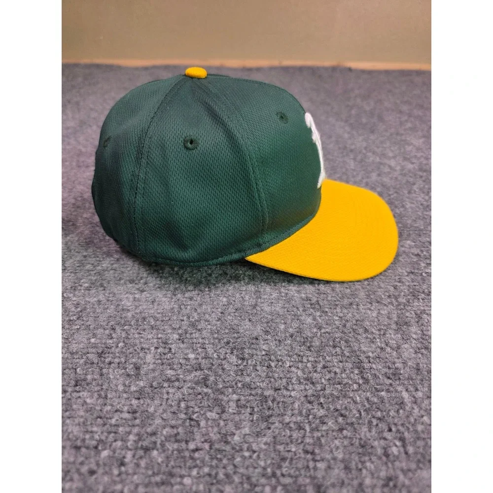OC Sports Oakland Athletics Hat Youth OSFA Green Yellow MLB Baseball Cap - Picture 3 of 6